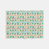 Die sehr unglückliche Raupe Frieden Liebe Erde Fleecedecke (Vorderseite (Horizontal))