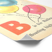 Die sehr Vintage Alphabet, Buchstabe B Poster (Ecke)