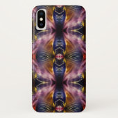 Die seidene Wiederholung in schwarz und bordeauxro Case-Mate iPhone Hülle (Rückseite)