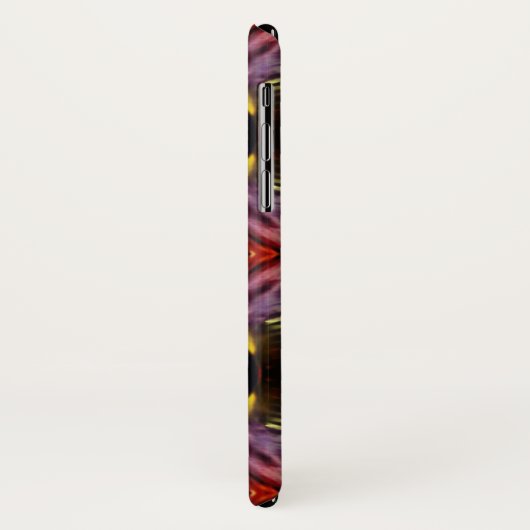 Die seidene Wiederholung in schwarz und bordeauxro Case-Mate iPhone Hülle (Hinten/Links)