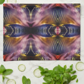 Die seidene Wiederholung in schwarz und bordeauxro Geschirrtuch (Gefaltet)