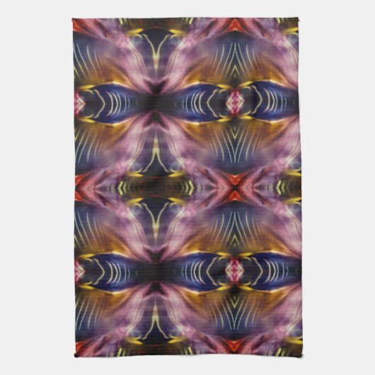 Die seidene Wiederholung in schwarz und bordeauxro Geschirrtuch (Vertikal)