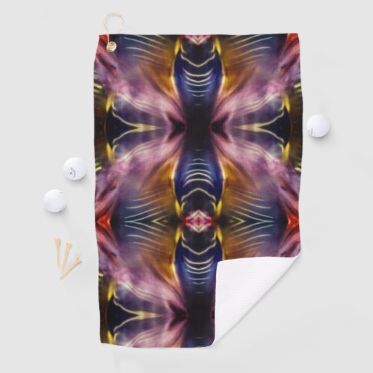 Die seidene Wiederholung in schwarz und bordeauxro Golfhandtuch (Insitu)