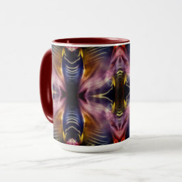 Die seidene Wiederholung in schwarz und bordeauxro Tasse