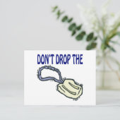 Die Seife nicht fallen lassen Postkarte (Stehend Vorderseite)