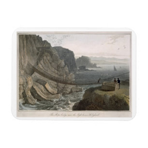 Die Seil-Brücke nahe dem Leuchtturm, Holyhead, f Magnet