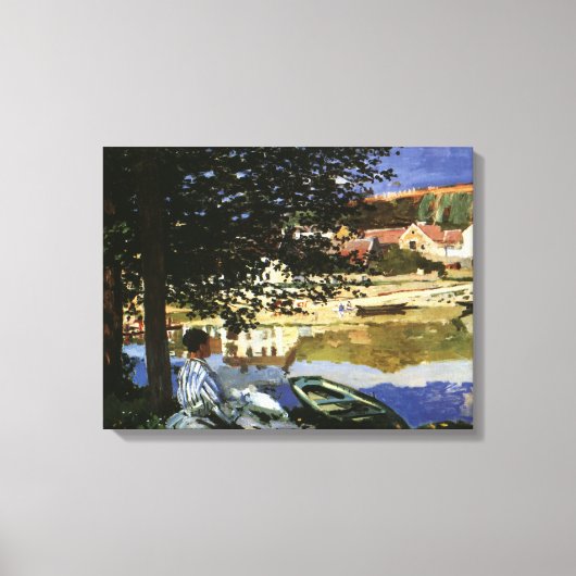 Die Seine-Bank, Bennecourt von Claude Monet Leinwanddruck (Vorderseite)
