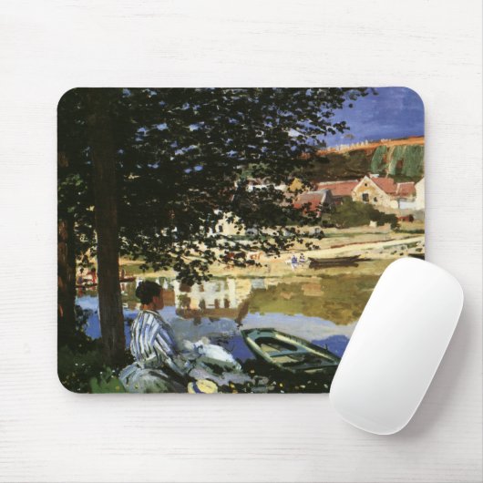 Die Seine-Bank, Bennecourt von Claude Monet Mousepad (Mit Mouse)