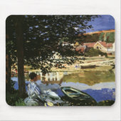 Die Seine-Bank, Bennecourt von Claude Monet Mousepad (Vorne)