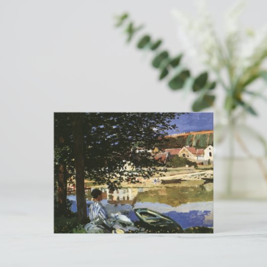 Die Seine-Bank, Bennecourt von Claude Monet Postkarte (Stehend Vorderseite)