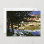 Die Seine-Bank, Bennecourt von Claude Monet Postkarte (Vorne/Hinten)