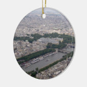 Die Seine, Paris - Weihnachtsbaum-Verzierung Keramikornament (Links)