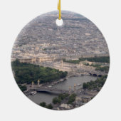 Die Seine, Paris - Weihnachtsbaum-Verzierung Keramikornament (Hinten)