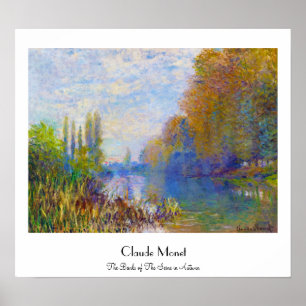 Die Seine-Ufer im Herbst Claude Monet Poster