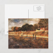 Die Seine-Ufer, Vincent van Gogh Postkarte (Vorne/Hinten)
