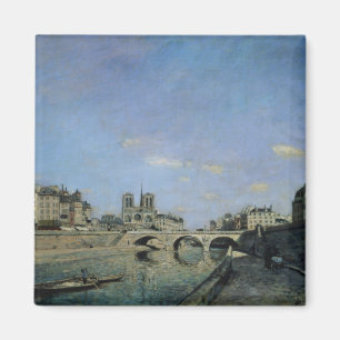 Die Seine und Notre Dame in Paris, 1864 Magnet