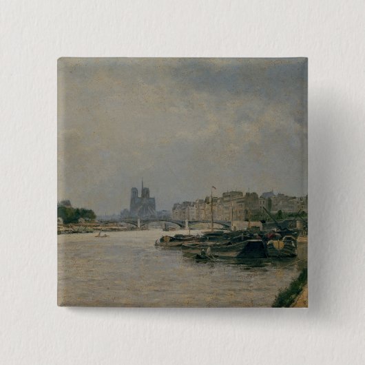 Die Seine von Quai de la Rapee Button (Vorderseite)