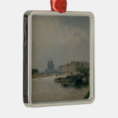 Die Seine von Quai de la Rapee Ornament Aus Metall (Rechts)