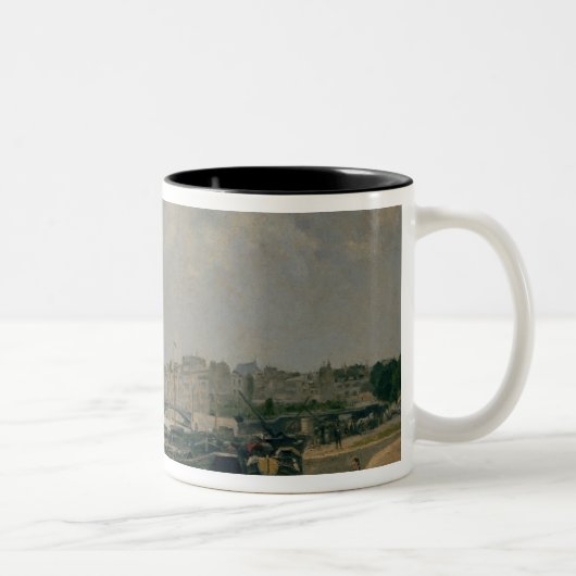 Die Seine von Quai de la Rapee Zweifarbige Tasse (Rechts)