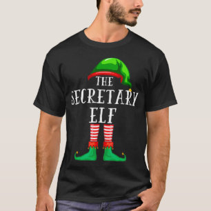Die Sekretärin Elf Matching Profession Christmas F T-Shirt
