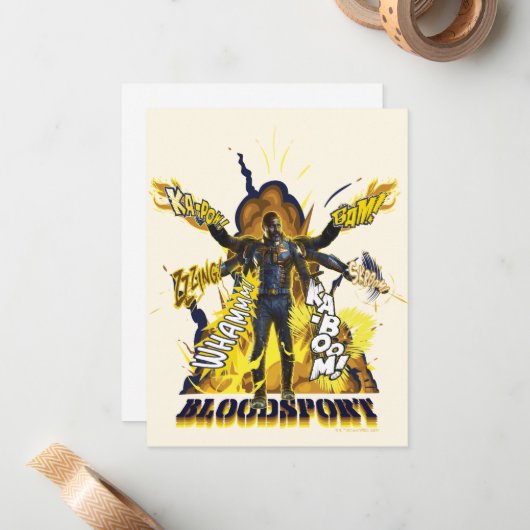 Die Selbstmordkommando | Bloodsport Action Graphic Mitteilungskarte (Vorderseite/Rückseite Beispiel)