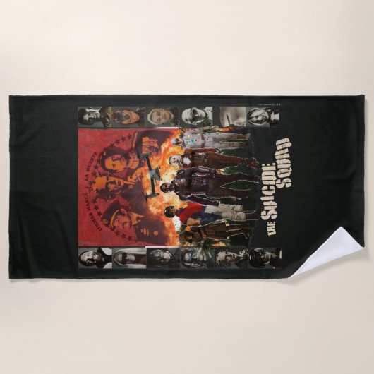 Die Selbstmordkommando | Exlposit Character Roster Strandtuch (Vorderseite)