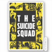 Die Selbstmordkommando | Gelbe und schwarze Symbol Aufkleber (Vorderseite)