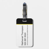 Die Selbstmordkommando | Gelbe und schwarze Symbol Gepäckanhänger (Rückseite vertikal)