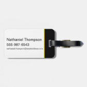 Die Selbstmordkommando | Gelbe und schwarze Symbol Gepäckanhänger (Rückseite horizontal)