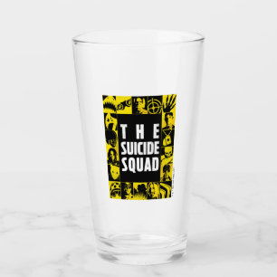 Die Selbstmordkommando Gelbe und schwarze Symbol Glas