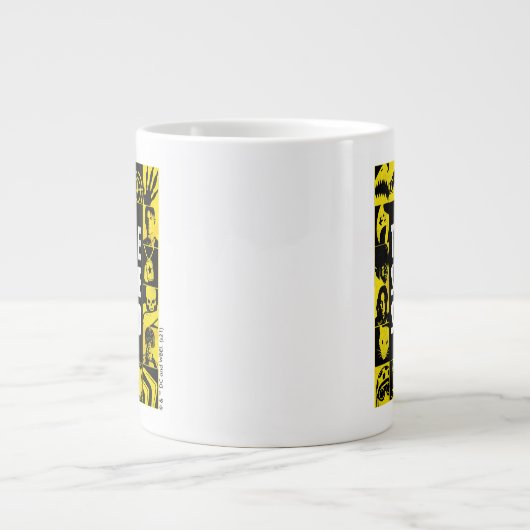 Die Selbstmordkommando | Gelbe und schwarze Symbol Jumbo-Tasse (Vorderseite)