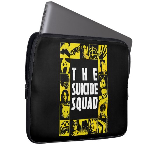 Die Selbstmordkommando | Gelbe und schwarze Symbol Laptopschutzhülle (Vorne Rechts)