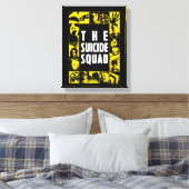 Die Selbstmordkommando | Gelbe und schwarze Symbol Leinwanddruck (Insitu (Schlafzimmer))
