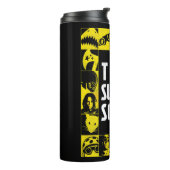 Die Selbstmordkommando | Gelbe und schwarze Symbol Thermosbecher (Nach links gedreht)