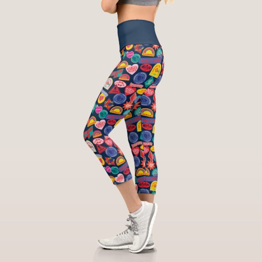 Die Selbstmordkommando | Harley Quinn Abzeichen Pa Capri Leggings (Links)