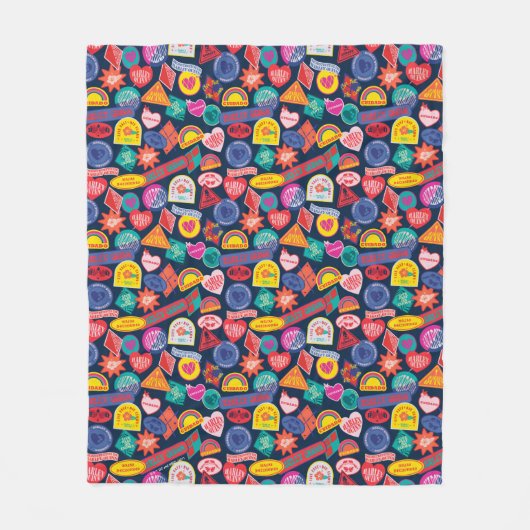 Die Selbstmordkommando | Harley Quinn Abzeichen Pa Fleecedecke (Vorderseite)