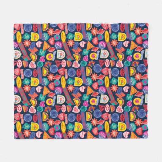 Die Selbstmordkommando | Harley Quinn Abzeichen Pa Fleecedecke (Vorderseite (Horizontal))