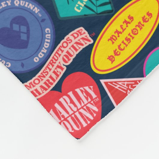 Die Selbstmordkommando | Harley Quinn Abzeichen Pa Fleecedecke (Ecke)
