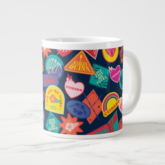 Die Selbstmordkommando | Harley Quinn Abzeichen Pa Jumbo-Tasse (Vorderseite Rechts)