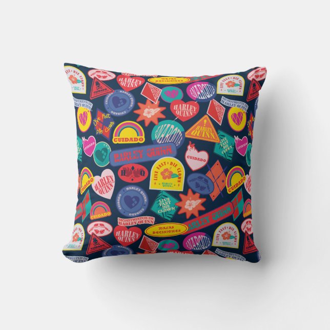 Die Selbstmordkommando | Harley Quinn Abzeichen Pa Kissen (Vorderseite)