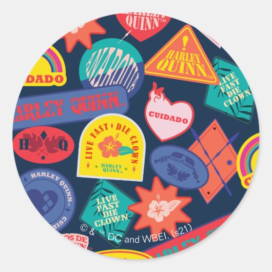 Die Selbstmordkommando | Harley Quinn Abzeichen Pa Runder Aufkleber (Vorderseite)