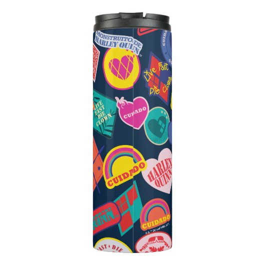 Die Selbstmordkommando | Harley Quinn Abzeichen Pa Thermosbecher (Rückseite)