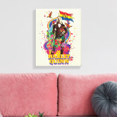 Die Selbstmordkommando | Harley Quinn Blume & Rain Leinwanddruck (Insitu (Wohnzimmer))