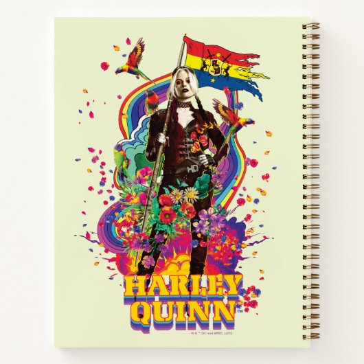 Die Selbstmordkommando | Harley Quinn Blume & Rain Notizblock (Rückseite)