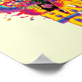 Die Selbstmordkommando | Harley Quinn Blume & Rain Poster (Ecke)