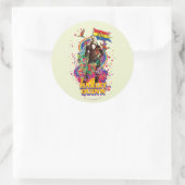 Die Selbstmordkommando | Harley Quinn Blume & Rain Runder Aufkleber (Tasche)