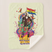 Die Selbstmordkommando | Harley Quinn Blume & Rain Sherpadecke (Vorderseite)