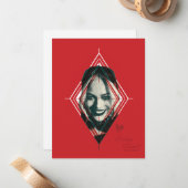 Die Selbstmordkommando | Harley Quinn Diamond Targ Mitteilungskarte (Vorderseite/Rückseite Beispiel)