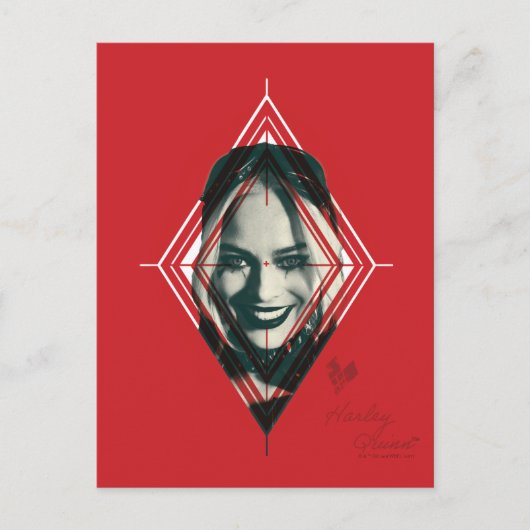 Die Selbstmordkommando | Harley Quinn Diamond Targ Postkarte (Vorderseite)