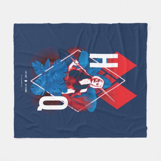 Die Selbstmordkommando | Harley Quinn Fern & Diamo Fleecedecke (Vorderseite (Horizontal))